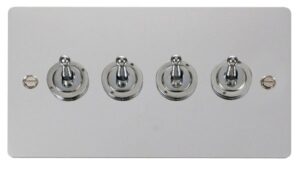 Click Scolmore - Click Define 10Ax 4 Gang 2 Way Toggle Switch (FPCH424)