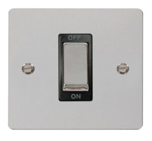 Click Scolmore - Click Define Ingot 1 Gang 45A Dp Switch Black (FPCH500BK)