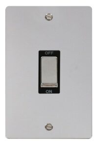 Click Scolmore - Click Define Ingot 2 Gang 45A Dp Switch Black (FPCH502BK)