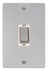 Click Scolmore - Click Define Ingot 2 Gang 45A Dp Switch White (FPCH502WH)