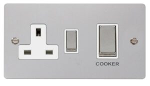 Click Scolmore - Click Define Ingot 45A Dp Switch 13A Switched Socket White (FPCH504WH)