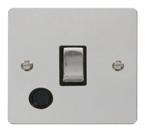 Click Scolmore - Click Define Ingot 20A 1 Gang Dp Switch Flex Outlet Black (FPCH522BK)