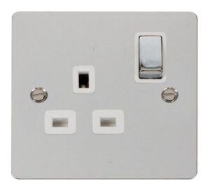 Click Scolmore - Click Define Ingot 1 Gang 13A Dp Switched Socket White (FPCH535WH)