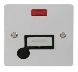 Click Scolmore - Click Define Ingot 13A Connection Unit Flex Outlet Neon Black (FPCH553BK)