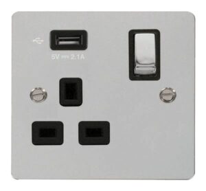Click Scolmore - Click Define 1G Skt Usb 2.1A Fp (FPCH571UBK)