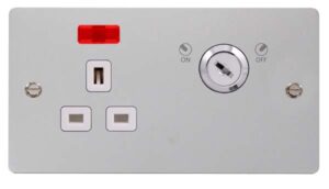 Click Scolmore - Click Define 13A 1G Dp Lockable Skt Neon Define Ch Wh (FPCH655WH)