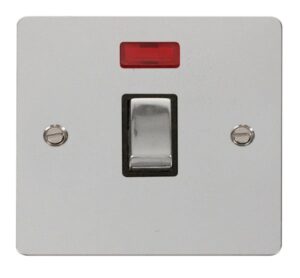 Click Scolmore - Click Define Ingot 20A 1 Gang Dp Switch Neon Black (FPCH723BK)