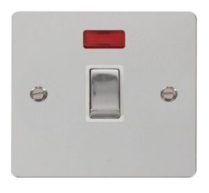 Click Scolmore - Click Define Ingot 20A 1 Gang Dp Switch Neon White (FPCH723WH)