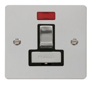 Click Scolmore - Click Define Ingot 13A Switched Connection Unit Neon Black (FPCH752BK)