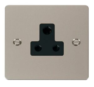 Click Scolmore - Click Define 5A Round Pin Socket Outlet Black (FPPN038BK)