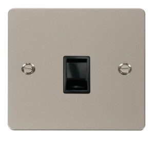 Click Scolmore - Click Define Single Rj11 Socket (Ireland/Usa) Black (FPPN115BK)