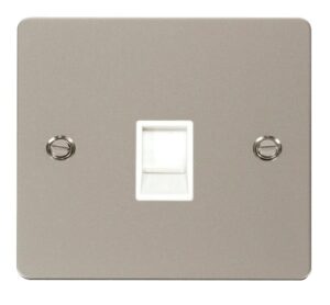 Click Scolmore - Click Define Single Rj11 Socket (Ireland/Usa) White (FPPN115WH)