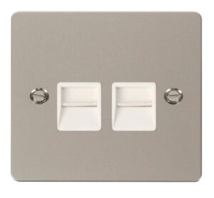 Click Scolmore - Click Define Twin Telephone Socket Master White (FPPN121WH)