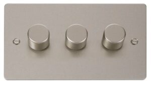 Click Scolmore - Click Define 3 Gang 2 Way 400Va Dimmer Switch (FPPN153)