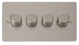 Click Scolmore - Click Define 4 Gang 2 Way 400Va Dimmer Switch (FPPN154)