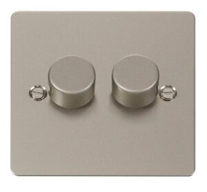 Click Scolmore - Click Define Fppn 2Gang 2Way 0-100W Led Dimmer Switch (FPPN162)