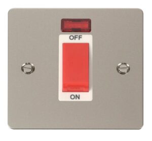 Click Scolmore - Click Define 1 Gang 45A Dp Switch Neon White (FPPN201WH)