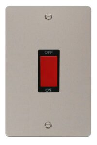 Click Scolmore - Click Define 2 Gang 45A Dp Switch Black (FPPN202BK)