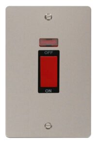 Click Scolmore - Click Define 2 Gang 45A Dp Switch Neon Black (FPPN203BK)