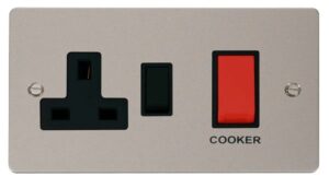 Click Scolmore - Click Define 45A Dp Switch 13A Dp Switched Socket Black (FPPN204BK)