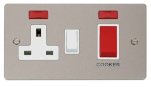 Click Scolmore - Click Define 45A Dp Switch 13A Dp Switched Socket Neons White (FPPN205WH)