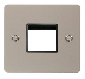 Click Scolmore - Click Define 1 Gang Plate Twin Switch Aperture Black (FPPN402BK)