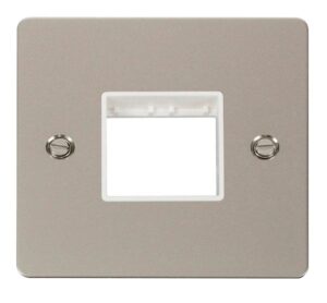Click Scolmore - Click Define 1 Gang Plate Twin Switch Aperture White (FPPN402WH)