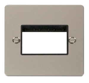 Click Scolmore - Click Define 1 Gang Plate Triple Switch Aperture Black (FPPN403BK)