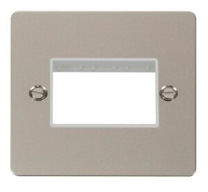Click Scolmore - Click Define 1 Gang Plate Triple Switch Aperture White (FPPN403WH)