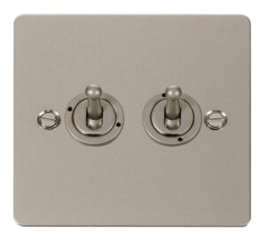 Click Scolmore - Click Define 10Ax 2 Gang 2 Way Toggle Switch (FPPN422)