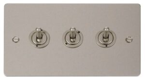 Click Scolmore - Click Define 10Ax 3 Gang 2 Way Toggle Switch (FPPN423)