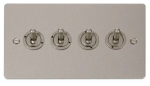 Click Scolmore - Click Define 10Ax 4 Gang 2 Way Toggle Switch (FPPN424)