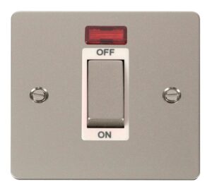 Click Scolmore - Click Define Ingot 1 Gang 45A Dp Switch With Neon White (FPPN501WH)