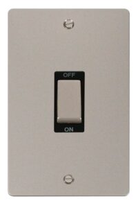 Click Scolmore - Click Define Ingot 2 Gang 45A Dp Switch Black (FPPN502BK)