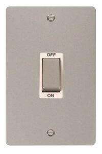 Click Scolmore - Click Define Ingot 2 Gang 45A Dp Switch White (FPPN502WH)