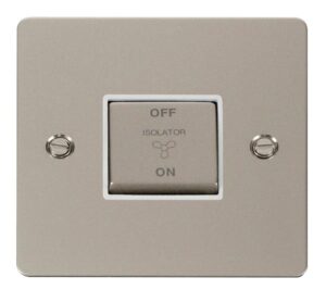 Click Scolmore - Click Define 10A Ingot 3 Pole Fan Isolation Plate Switch (FPPN520WH)