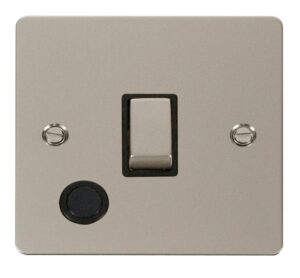 Click Scolmore - Click Define Ingot 20A 1 Gang Dp Switch Flex Outlet Black (FPPN522BK)