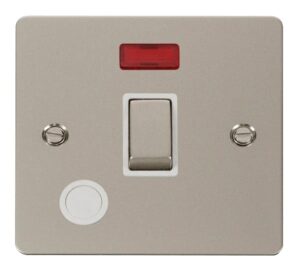 Click Scolmore - Click Define Ingot 20A 1 Gang Dp Switch Flex Outlet Neon White (FPPN523WH)