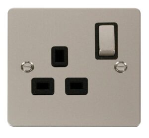 Click Scolmore - Click Define Ingot 1 Gang 13A Dp Switched Socket Black (FPPN535BK)