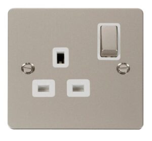 Click Scolmore - Click Define Ingot 1 Gang 13A Dp Switched Socket White (FPPN535WH)