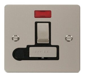 Click Scolmore - Click Define Ingot 13A Switched Connection Unit Flex Outlet Neon Black (FPPN552BK)