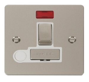 Click Scolmore - Click Define Ingot 13A Switched Connection Unit Flex Outlet Neon White (FPPN552WH)