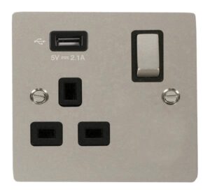 Click Scolmore - Click Define 1G Skt Usb 2.1A Fp (FPPN571UBK)