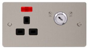 Click Scolmore - Click Define 13A 1G Dp Lockable Skt Neon Define Pn Bk (FPPN655BK)