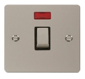 Click Scolmore - Click Define Ingot 20A 1 Gang Dp Switch Neon Black (FPPN723BK)