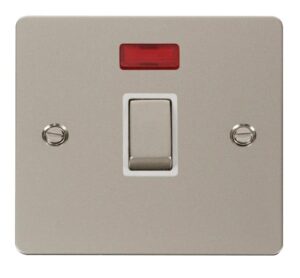 Click Scolmore - Click Define Ingot 20A 1 Gang Dp Switch Neon White (FPPN723WH)