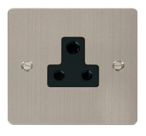 Click Scolmore - Click Define 5A Round Pin Socket Outlet Black (FPSS038BK)