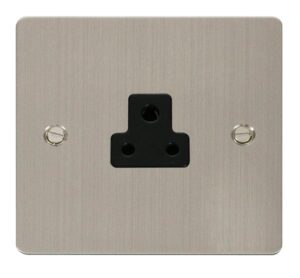 Click Scolmore - Click Define 2A Round Pin Socket Outlet Black (FPSS039BK)