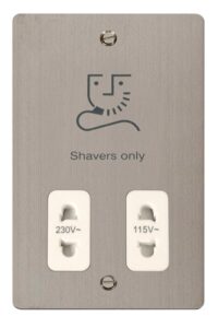 Click Scolmore - Click Define 115/230V Shaver Socket Outlet White (FPSS100WH)