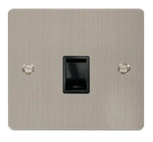 Click Scolmore - Click Define Single Rj11 Socket (Ireland/Usa) Black (FPSS115BK)